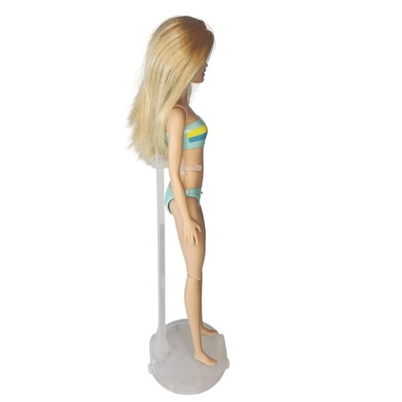 Barbie Fizzy Bath Doll Body Molded Bikini Articulated Knees 2020 Mattel GJN32 - Picture 4 of 5